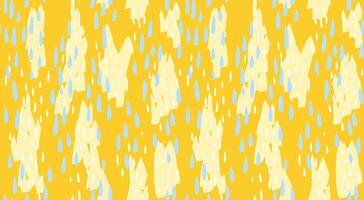 hand drawn abstract organic shapes seamless pattern. Unique spotted print on a yellow background. Contemporary minimalist ornament vector