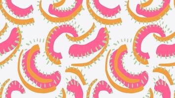 Abstract organic shapes seamless pattern. hand drawn sketch unique irregular forms. Colorful plain background ornament. Contemporary minimalist print vector