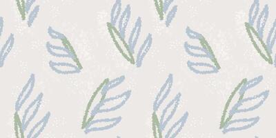Strokes brush abstract organic shapes seamless pattern. Pastel grey background with hand drawn unique forms and texture print. Contemporary plain repeated ornament vector