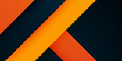 Abstract overlap dark blue and orange square theme background. Papercut modern design pattern background. vector