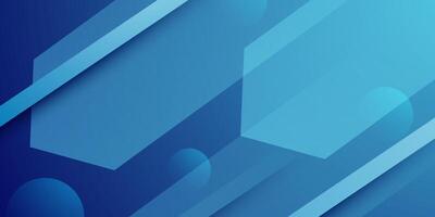 Abstract dark blue dynamic background. Overlap shapes pattern with shadow. vector