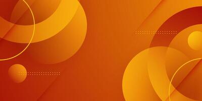 Abstract colorful circle orange background. Overlap circle shapes pattern. vector