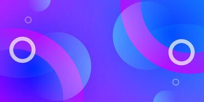 Abstract colorful purple and blue gradient 3D circle pattern background. Trendy shapes element design. vector