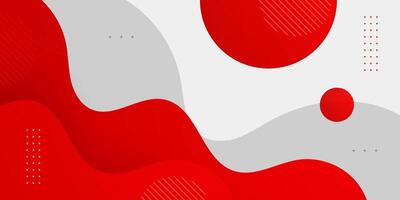 Abstract bright colorful red and white business banner design. Creative design for promotion. Wave pattern trendy design. vector
