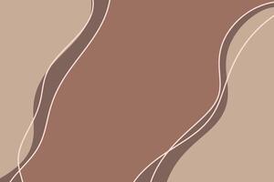 Abstract wavy lines. Mocha mousse color. Fashionable modern background for your design. illustration vector