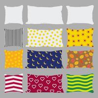 set of pillow collections with different designs vector