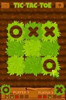Board game TIC-TAC-TOE. Ground background with grass. Spring holiday printable worksheet. Zero and crosses grid. Board logic game for your game development UI. Farm themed vector