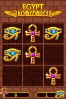 TIC TAC TOE UI in Egyptian themed. Board logic game for your game development UI. strategy game noughts and crosses vector