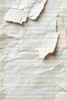 Torn Notebook Paper Composition for Educational and Casual Branding Designs photo