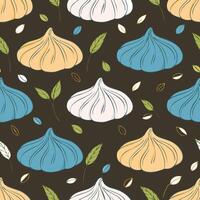 hand drawn dumpling pattern vector