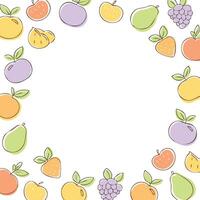 cute fruits pattern with copy space vector