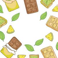 chocolate bar pattern with copy space vector