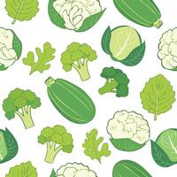 leafy green vegetables seamless pattern vector