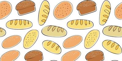 various breads pattern vector