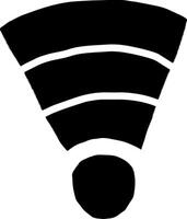 a black and white wifi symbol on a white background vector