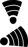a black and white image of two wifi symbols vector