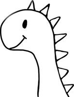 a cartoon dinosaur head with spikes on its head vector