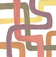a painting of a colorful pattern with lines vector