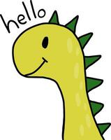 a cartoon dinosaur head with spikes on its head illustration vector