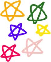 a group of colorful stars on a white background vector