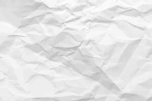 White clean paper background. Horizontal crumpled empty paper template for posters and banners. illustration vector