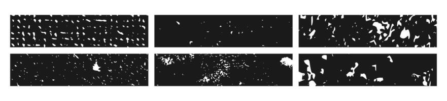 Set of black grunge banner. Abstract blanks in rectangle form on background. illustration vector