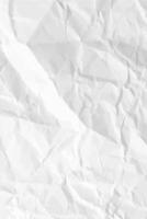 White clean crumpled paper background. Vertical crumpled empty paper template for posters and banners vector
