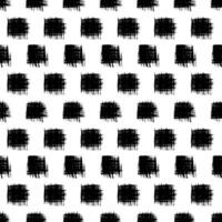 Seamless pattern with black brush stroke in square form on background. illustration vector