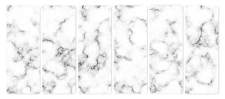 Marble texture background. Set of six abstract backdrops of marble stone. illustration vector