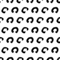 Seamless pattern with sketch hand drawn brush scribble circles shape on white background. vector