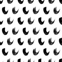 Seamless pattern with wavy grunge strokes in abstract shapes on background vector