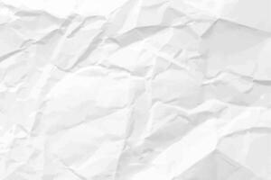 White clean crumpled paper. Horizontal crumpled empty paper template for posters and banners. illustration vector