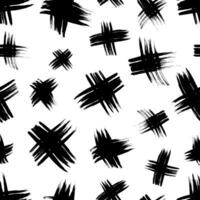 Seamless pattern with hand drawn cross . Black sketch cross symbol on white background. illustration vector