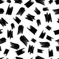 Seamless pattern with black scribbles on white background. illustration vector