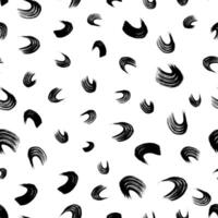 Seamless pattern with wavy grunge strokes in abstract shapes on white background. illustration vector