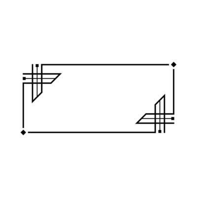 frame rectangle line style icon design of Decorative element theme illustration