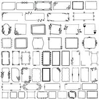 Rectangle frame icon set. Frame illustration sign collection. Decorative Elements symbol or logo. vector