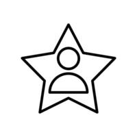 User star icon, illustration. Flat design style eps 10 vector