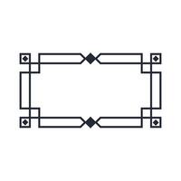 decorative frame line style icon designration element decoration vintage retro art deco and invitation theme illustration vector