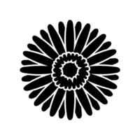 Cute flower garden decorative icon illustration silhouette style simple image design. vector