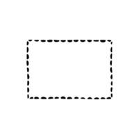 Square frame doodle. Hand drawn illustration. Isolated on white background. vector