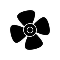 Silhouette of fan with propeller isolated icon illustration design vector