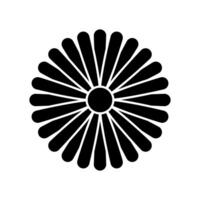 Flower icon over white background, silhouette style concept, illustration. vector