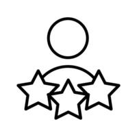Rating icon . A thin line sign. Isolated contour symbol illustration vector