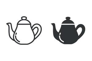 Kettle icon on white background. art image illustration, isolated on white background. vector