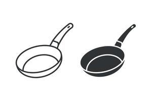 Pan icon on white background. art image illustration, isolated on white background. vector