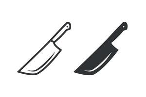 Knife icon on white background. art image illustration, isolated on white background. vector