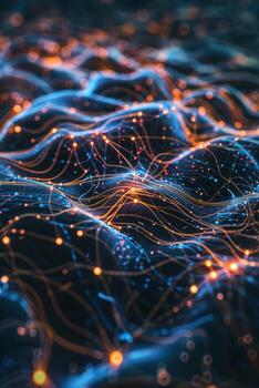 Abstract Visualization of Brain Networks and Enhanced Cognitive Performance photo