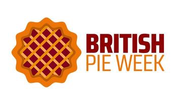 British Pie Week background banner or poster design template. observed every year in March. Holiday concept. Use to any Template, card, poster, placard, template. vector
