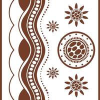 Aboriginal patterns and dot art seamless tile pattern with earthy tones and traditional designs for cultural decor Clean vector